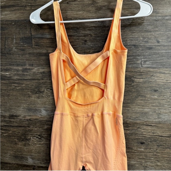 Free People Movement Peach Orange Good Karma Onesie - Picture 4 of 8